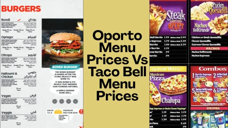 Oporto Menu Prices Vs Taco Bell Menu Prices