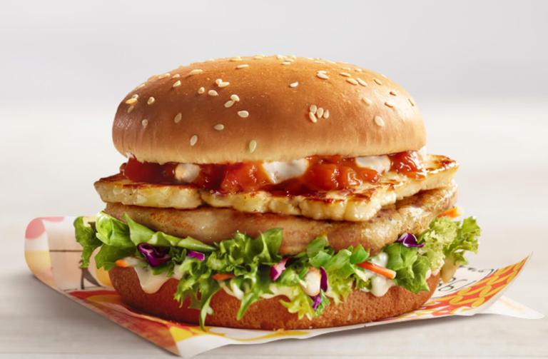 Halloumi & Chicken Burger on the Oporto Menu