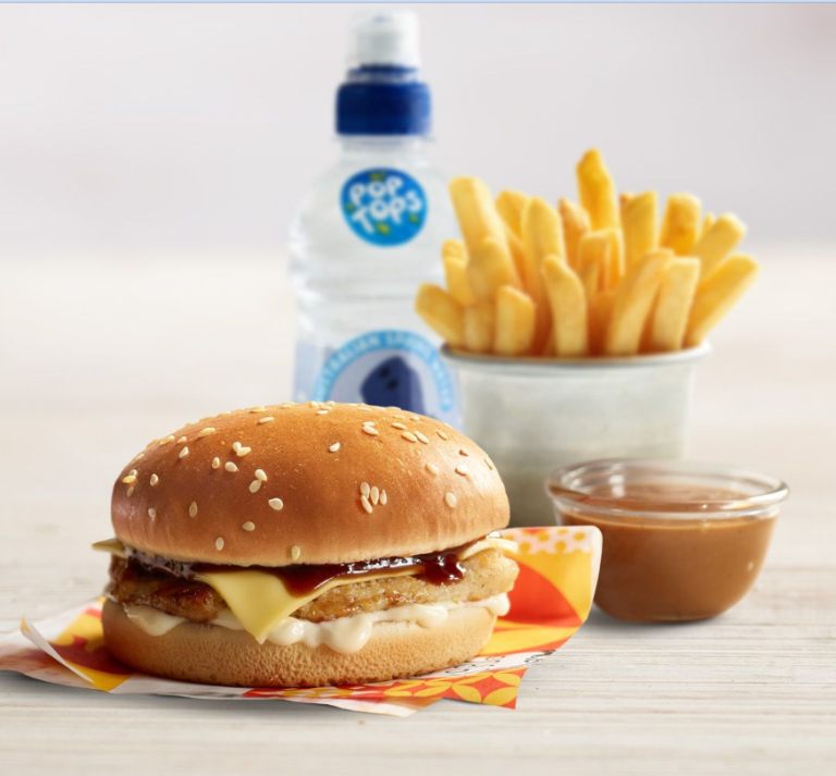 Kid-O’s Chicken & Cheese Burger Meal on the Oporto Menu