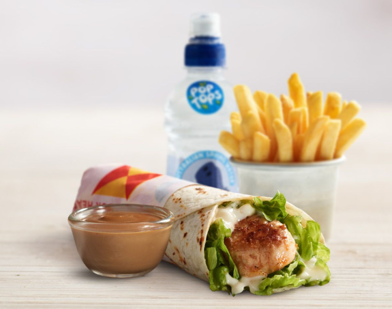 Kid-O’s Grilled Chicken Rappsnacker Meal Box on the Oporto Menu