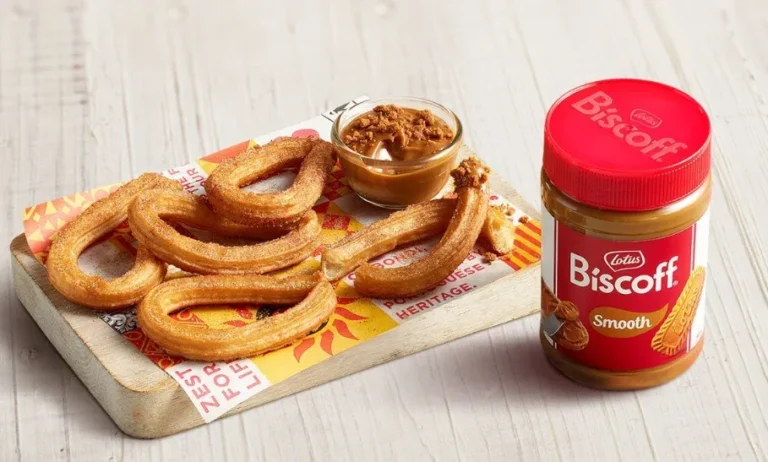 Churros with Biscoff® Topping on the Oporto Menu