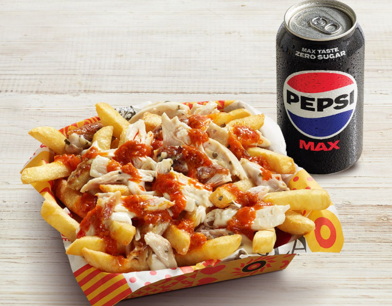 Chilli Chicken Loaded Chips Meal on the Oporto Menu