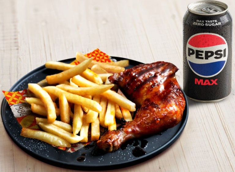 Portuguese BBQ Quarter Chicken Meal on the Oporto Menu