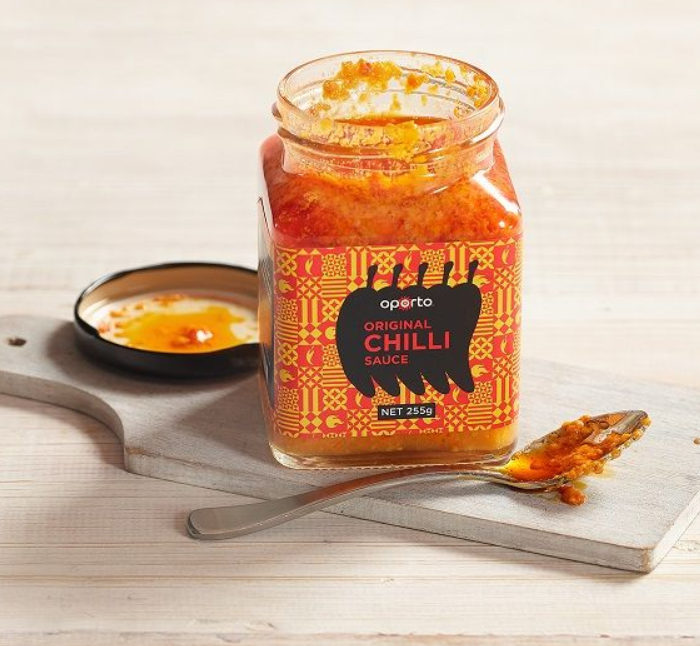 Original Chilli Sauce Jar on the Oporto Menu