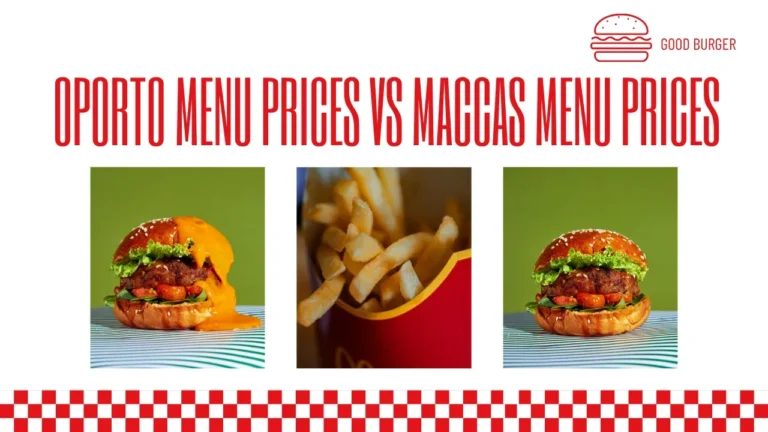 Oporto Menu Prices Vs Maccas Menu Prices